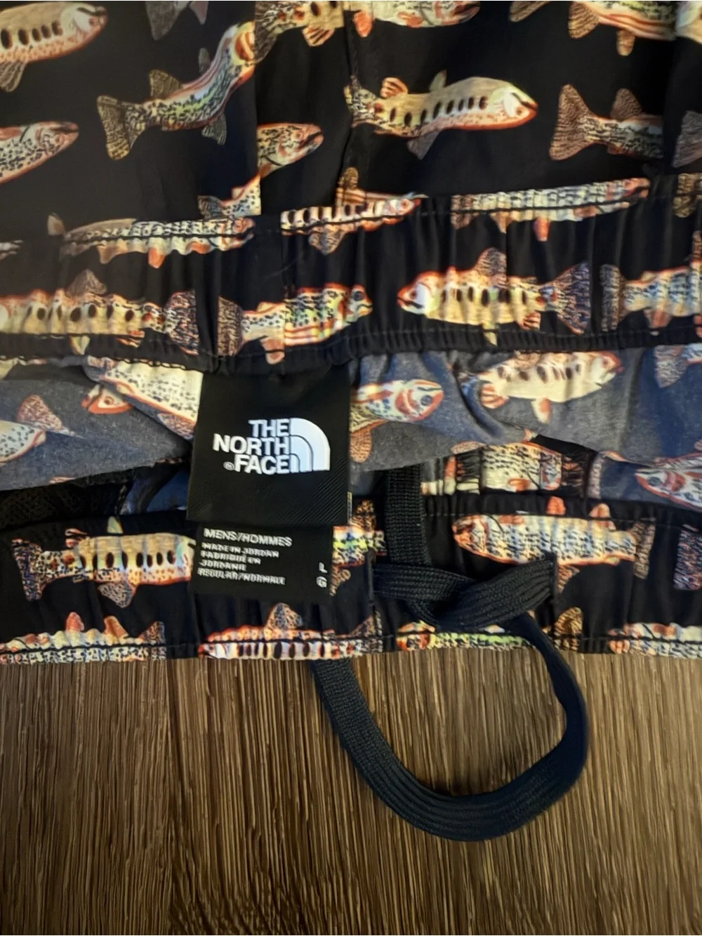 The North Face Navy Fish-Print Swim/Boxer Shorts